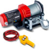 RUGCEL WINCH 12000lb 12V Truck Waterproof Electric Black Steel Rope Electric Winch with Roller Fairlead,Wired Handle,2 Infrared Remote Control,...