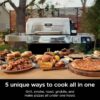 Ninja FlexFlame, Grill and Smoker, Electric and Propane Grill, Roaster, BBQ Grill, 5-in-1 Cooking System, 3 Burner, Digital Control, Outdoor...
