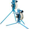Combo Pitching Machine Adjustable Up to 60 MPH, for Baseball & Softball, Ideal for Pitching-Machine Leagues