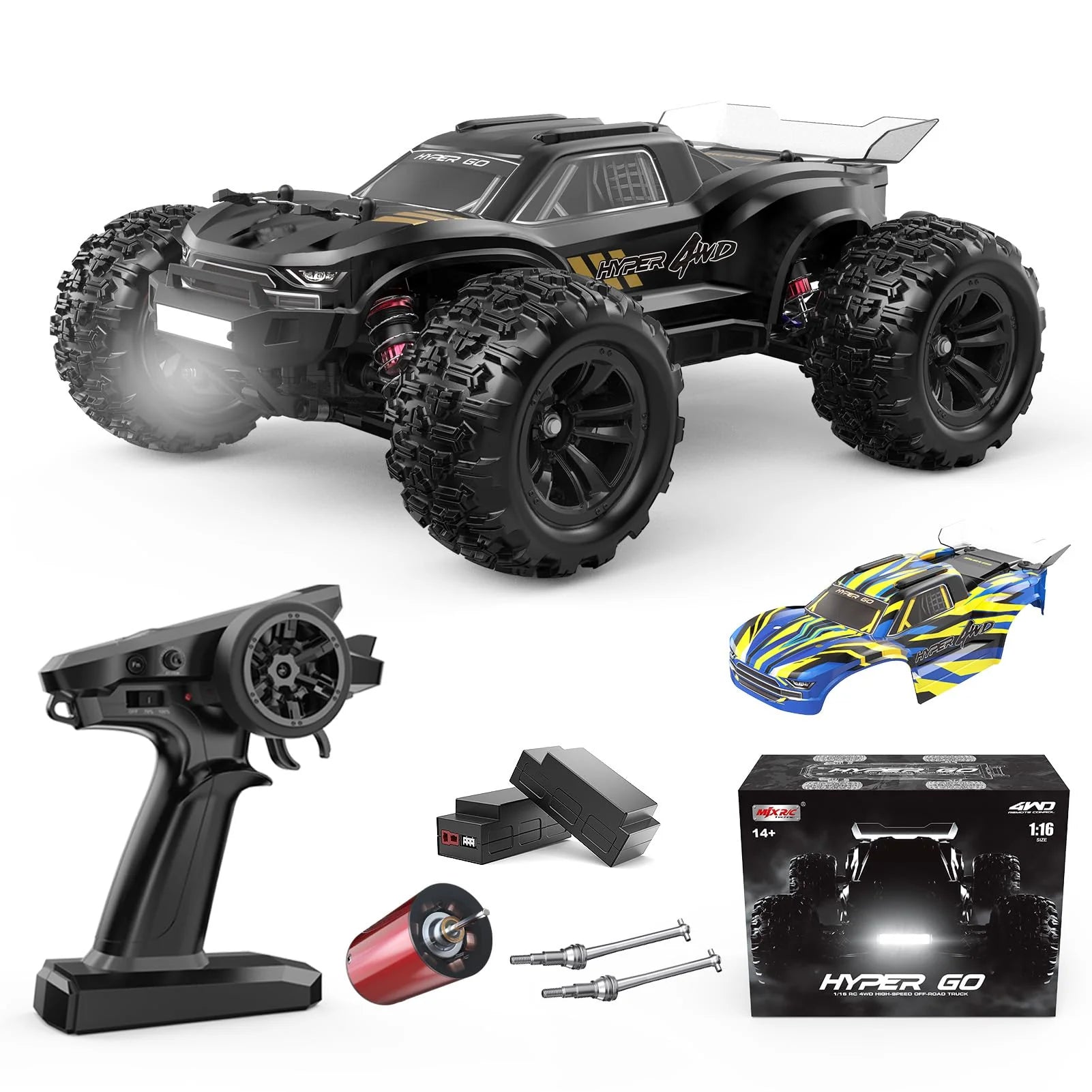 389f4bfd2a82ca7c2280988d90db4d552f99fe99999ff9564fdf278afb31ed77 HYPER GO H16BM 1/16 RTR Brushless Fast RC Cars, Max 42mph