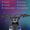 36V Kids Electric Dirt Bike, 36V, 350W, 15.5MPH, LED, 175lbs Max Blue