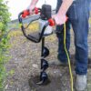XtremepowerUS 1500W Electric Post Hole Digger with 6 Auger Bit, Anti Vibration Handle & Safety Lock for Soil & Fence Posts
