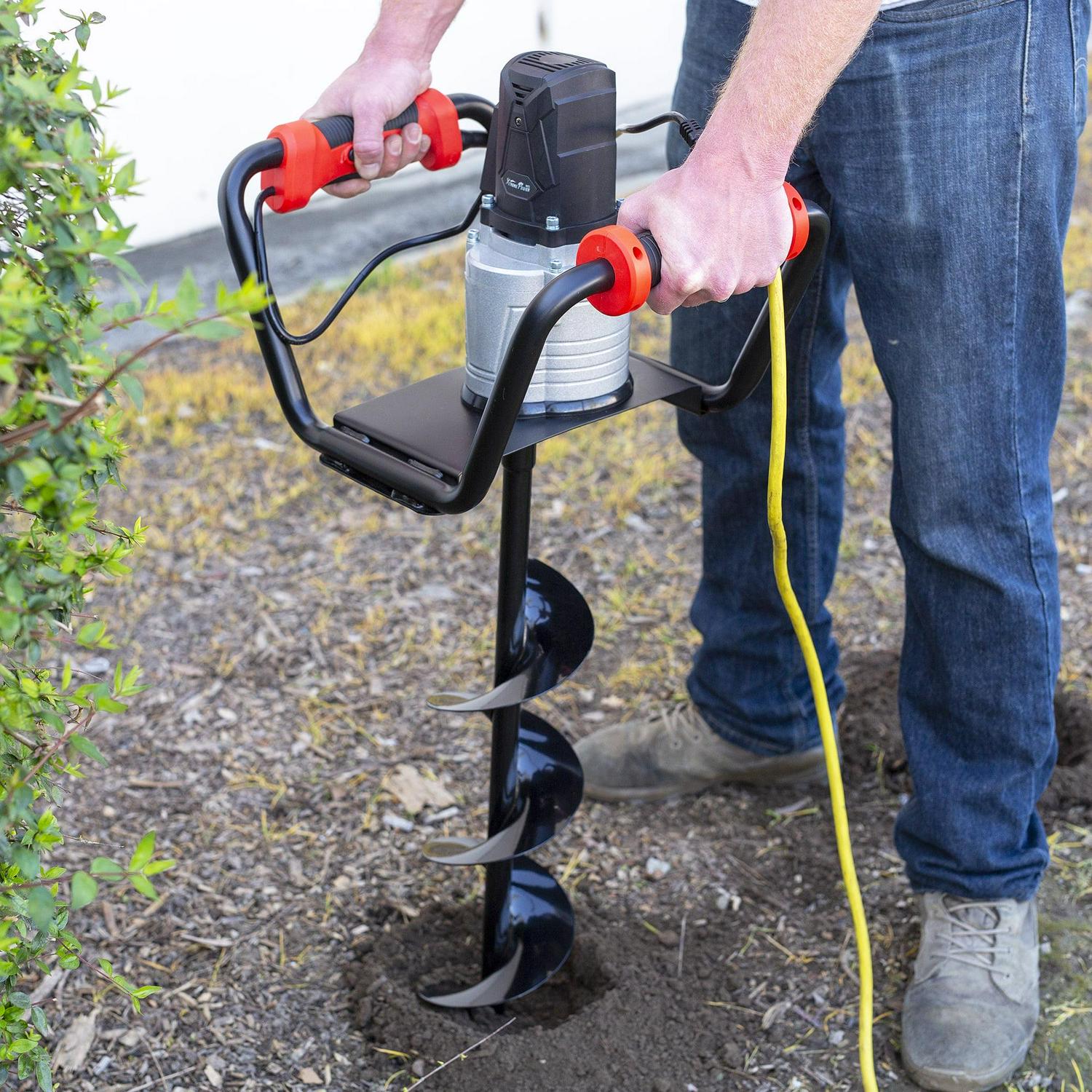 396da519caf4e6ab1b28fa060761102f49f2dd0ed5e191af1ee8ebb66db46552 XtremepowerUS 1500W Electric Post Hole Digger with 6 Auger Bit, Anti Vibration Handle & Safety Lock for Soil & Fence Posts