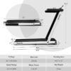 2.5HP 2-in-1 Folding Under Desk Treadmill with Speaker APP Remote Control, Portable Walking Jogging Machine for Home Gym Office