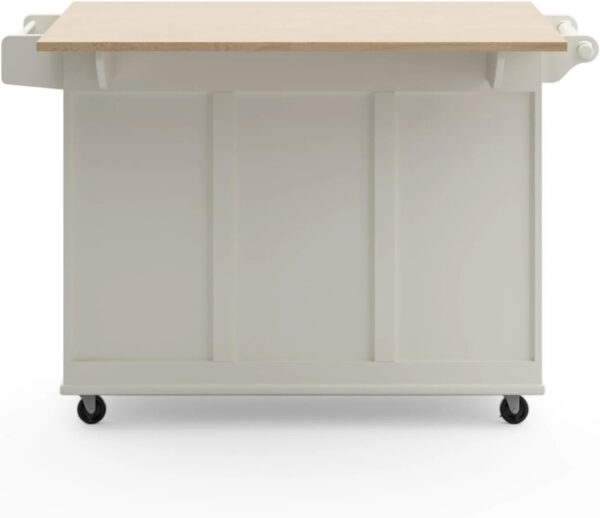 Homestyles Dolly Madison Mobile Kitchen Island Cart, Drop Leaf Breakfast Bar