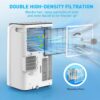 Portable Air Conditioner Cools Up to 700 Sq.Ft, 3-IN-1 Energy Efficient Portable AC Unit with Remote Control & Installation Kits for Large Room,...