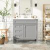 36" Bathroom Vanity with Single Sink Combo, Modern Undermount Bathroom Sink Cabinet with 2 Drawers and a Tip-Out Drawer, Freestanding Bathroom...
