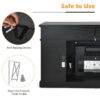 58" TV Console with 23" Fireplace Insert, Fireplace TV Stand for TVs up to 65 Inches, 1400W Electric Fireplace Heater