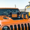 Air compressor kit, dual cylinder, 12-volt portable inflator, 12.35 cubic feet per minute, suitable for truck tires for off-road use, heavy-duty...