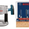 BOSCH 1617EVSPK Wood 12 Amp Router Tool Combo Kit - 2.25 Horsepower Plunge Router & Fixed Base with a Variable Speed
