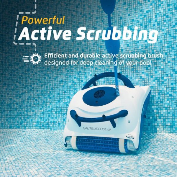 Dolphin Nautilus CC Plus Wi-Fi Automatic Robotic Pool Vacuum Cleaner, Always Cleaning, Never Charging, with Wall Climbing Scrubber Brush, Ideal...
