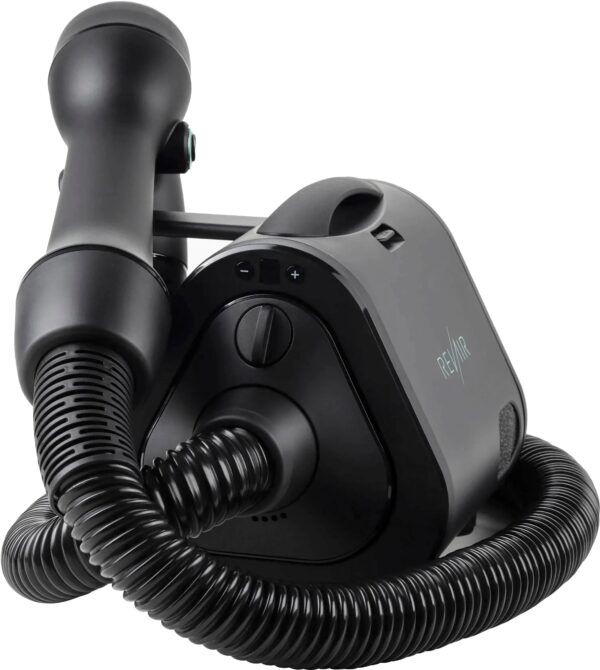 Reverse-Air Hair Dryer with Hair Clips Black