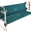 Disc-O-Bed Large Cam-O-Bunk Benchable Double Cot with Storage Organizers, Green