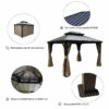 Dahlin Hardtop 12 Ft. W X 10 Ft. D Aluminum Patio Gazebo