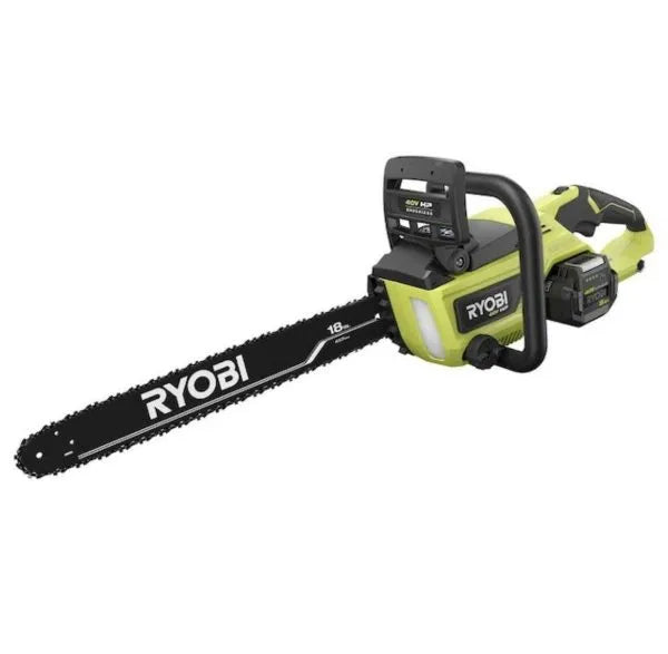 Ryobi 18 40V Cordless Chainsaw Kit with Battery & Charger, Green