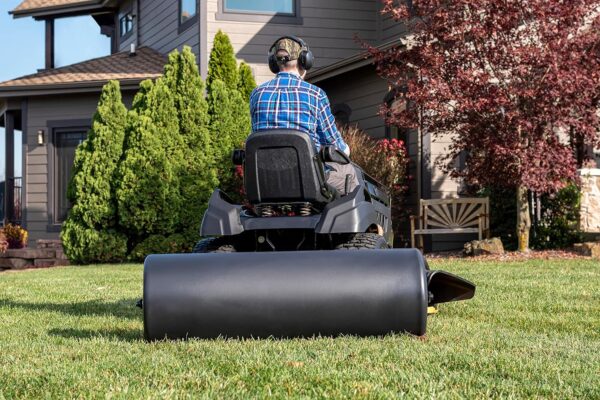 Agri-Fab 45-0604 18" x 48" Tow Behind Poly Lawn Roller 550 lbs Weight with Water, Poly Drum and Steel Frame, with Plug. Designed for Lawn and...