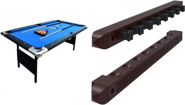 6 Ft Portable Pool Table, Adults Folding Billiards Tables for Game Room with Easy Foldable Storage, Includes Full Set of Billiard Balls, Cues,...