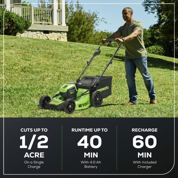 Greenworks 80V 21" Brushless Cordless Lawn Mower