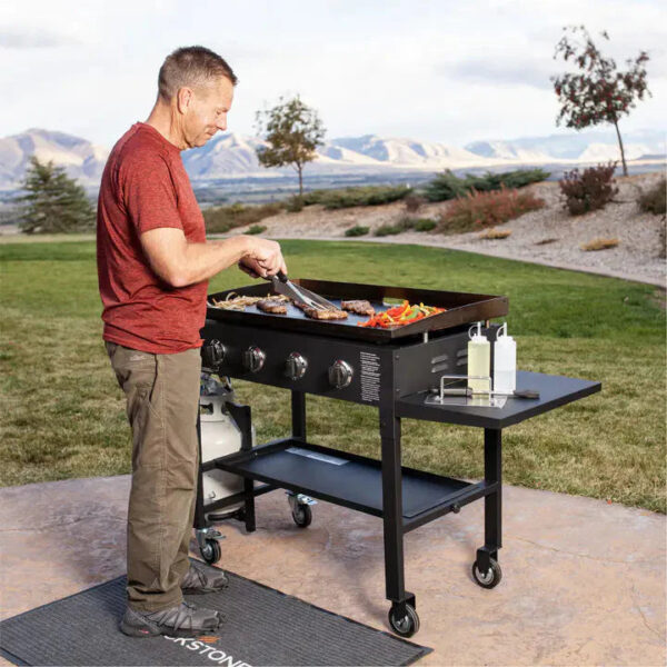 Blackstone 36 Inch Gas Griddle Cooking Station 4 Burner Flat Top Gas Grill Propane Fuelled Restaurant Grade Professional 36 Outdoor Griddle...