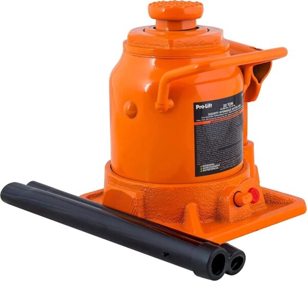 20 Ton Shorty Hydraulic Bottle Jack - Portable Car Jack 40000 Lbs Capacity with Pump Handle for Car Sedans SUV