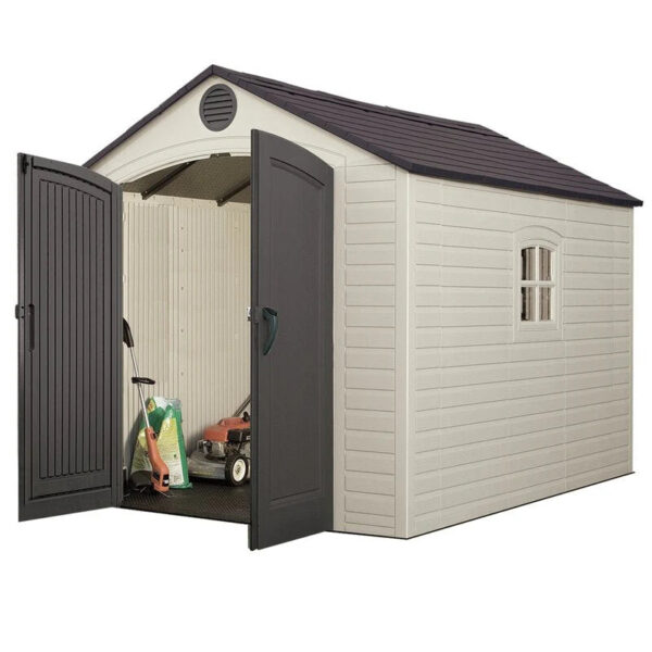 8 Ft. W x 10 Ft. D Plastic Traditional Storage Shed