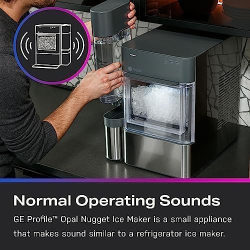 GE Profile Opal 2.0 XL with 1 Gallon Tank, Chewable Crunchable Countertop Nugget Ice Maker, Scoop included, 38 lbs in 24 hours, Pellet Ice Machine...
