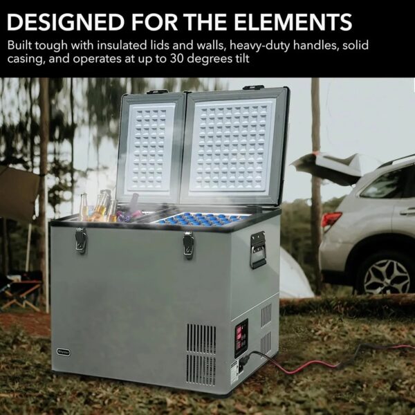 FM-65G 65 Quart Portable Refrigerator and Deep, AC 110V/ DC 12V, Real Chest Freezer for Car, Home, Camping, and RV with-8 F to 50 F Temperature...