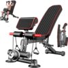 Adjustable Weight Bench - Utility Weight Benches for Full Body Workout, Foldable Flat
