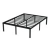 EMODA Queen Bed Frame No Box Spring Needed 18 Inch Heavy Duty Metal Tall Platform Bed Frame