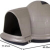 Petmate Indigo Dog House (Igloo Dog House, Made in USA with 90% Recycled Materials, All-Weather Protection Pet Shelter) for XL Dogs -90 to 125...