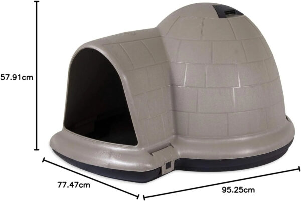 Petmate Indigo Dog House (Igloo Dog House, Made in USA with 90% Recycled Materials, All-Weather Protection Pet Shelter) for XL Dogs -90 to 125...