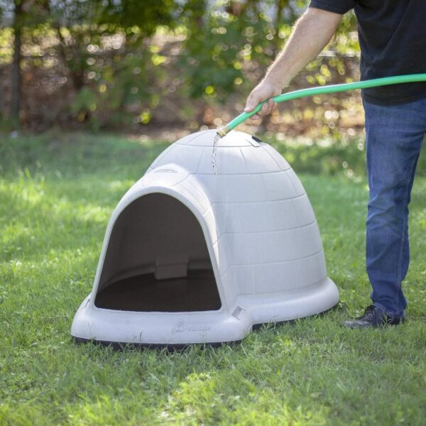 Petmate Indigo Dog House (Igloo Dog House, Made in USA with 90% Recycled Materials, All-Weather Protection Pet Shelter) for XL Dogs -90 to 125...