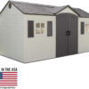 Lifetime 6446 Outdoor Storage Shed, 8 x 15 Foot, Desert Sand