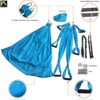 Air Yoga Equipment Set Includes: Blue Aerial Yoga Hammock and The Height-Adjustable Foldable Sturdy Durable KT Yoga Swing Stand Frame
