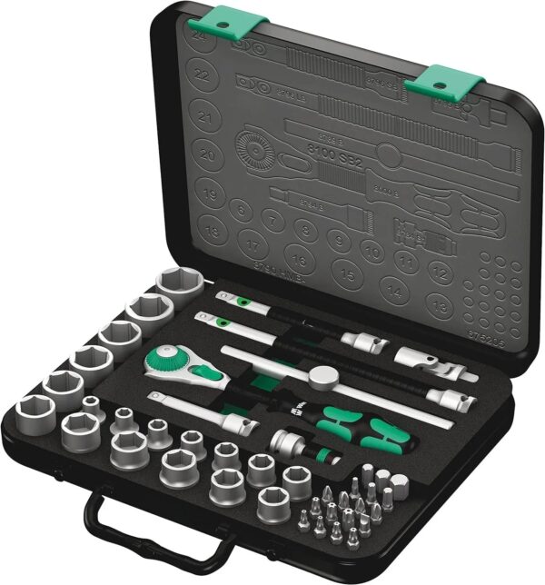 5003594001 8100 SB 2 Zyklop 3/8" Metric Ratchet Set ( Piece of 43)