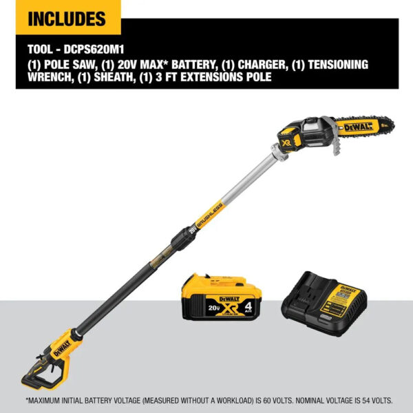 20V MAX XR Lithium-Ion Cordless 8" Pole Saw Kit