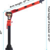 1100lb Folding Dismountable Household Hoist Truck Crane with Electric Hoist (110V) 880lb Pulling Force, Jib Cranes for Factory, Warehouse,...