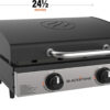 Blackstone 1666 22 Tabletop Griddle with Stainless Steel Faceplate, Powder Coated Steel, Black