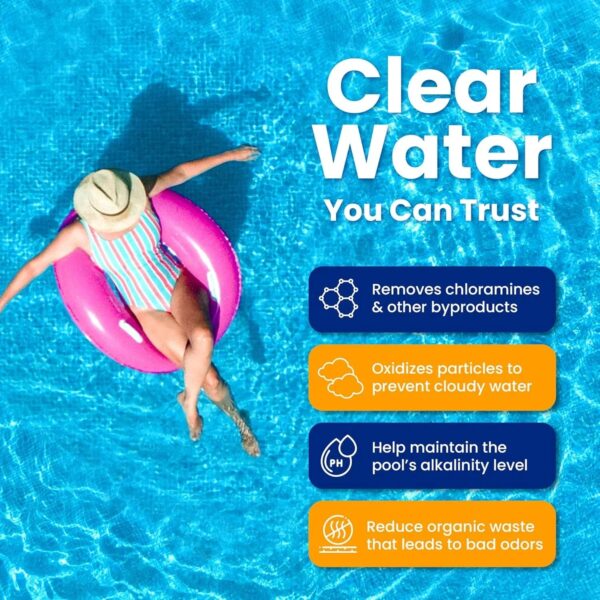 68% Calcium Hypochlorite Pool Shock for Swimming Pools - Chlorine Granules Swimming Pool Shock 50 lbs Bucket - Pool Chlorine for Inground and...