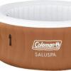 Coleman SaluSpa Miami AirJet 2 to 4 Person Round Inflatable Hot Tub Portable Outdoor Spa with 120 Soothing AirJets and Insulated Cover, Black