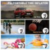 2000A Car Jump Starter with Air Compressor, 5W Solar Panel Portable Power Station, Tire Inflator 260PSI, Car Battery Charger with Inverter Dual...