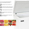 Commercial Top Chest Freezer 7 Cu. Ft - Deep Ice Cream Freezer with Wire Storage Basket, Solid Door, for Groceries, Kitchen, Restaurant White
