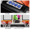 Foldable Indoor Basketball Arcade Game with 4 Balls Electronic Double Shot LED Scoring System for Kids Adults