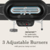 RoadTrip Portable Stand-Up Propane Grill with 3 Adjustable Burners & Instastart Ignition, 20,000 BTUs of Power for Outdoor Cooking