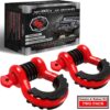 AUTMATCH D Ring Shackle 3/4" Shackles (2 Pack) 41,887Ibs Break Strength with 7/8" Screw Pin
