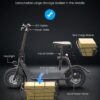 Electric Scooter with Large Basket, 550W Motor