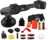 18V Cordless Car Polisher, 15mm Orbit 2000-4800 OPM Portable Buffer Polisher with 7 Variable Speed 2Pcs 4.0Ah Battery, 6 Sponge Pads,2 Wool Pad,...