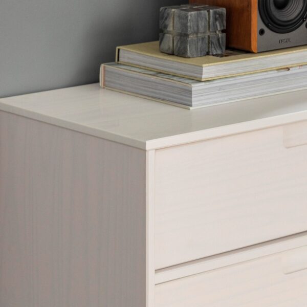 6-Drawer Caramel Mid Century Modern Wood Dresser