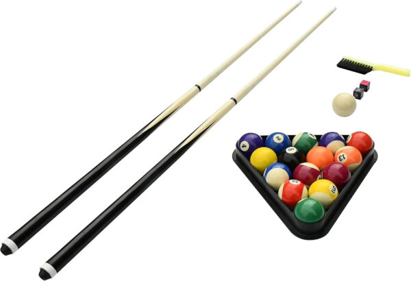 6 Ft Portable Pool Table, Adults Folding Billiards Tables for Game Room with Easy Foldable Storage, Includes Full Set of Billiard Balls, Cues,...
