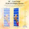 80" P1.86 Flexible Spliceable LED Poster Display USB Plug-and-Play, Mobile & PC Remote Control, Digital Signage Advertising Screen (Silver, 1-Pack)